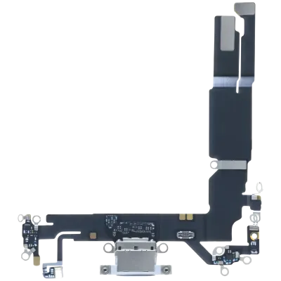 Charging Port Flex Cable For iPhone 16 (US Version) (Genuine OEM) (White)