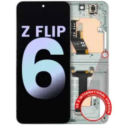 Внутрішній дисплейний модуль (OLED) з рамкою для Samsung Galaxy Z Flip 6 5G (US & International) (Service Pack) (Mint)