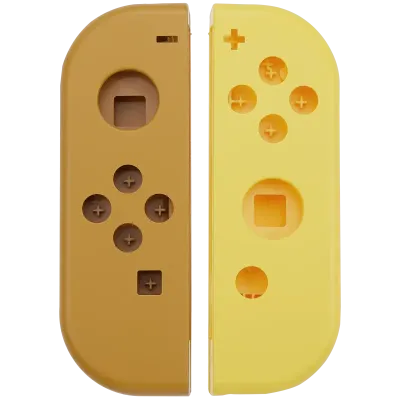 Housing Shell For Nintendo Switch Joy Con Controller (Brown / Yellow)