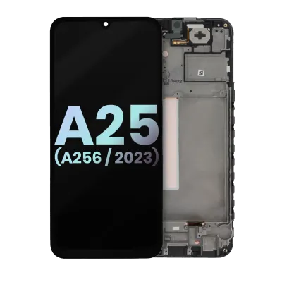 Дисплейний модуль OLED з рамкою для Samsung Galaxy A25 5G (A256 / 2023) (Service Pack) (усі кольори)