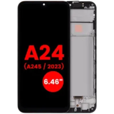 Дисплейний модуль OLED з рамкою для Samsung Galaxy A24 4G (A245 / 2023) (6.46") (Aftermarket Plus) (усі кольори)