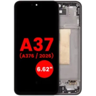 Дисплейний модуль OLED з рамкою для Samsung Galaxy A37 5G (A376 / 2026) (6.62") (Aftermarket Plus) (Charkoal)