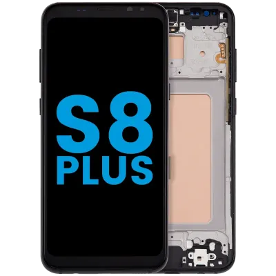 Дисплейний модуль (LCD) з рамкою (без датчика відбитків) для Samsung Galaxy S8 Plus (US & International) (Aftermarket: Incell) (Midnight Black)