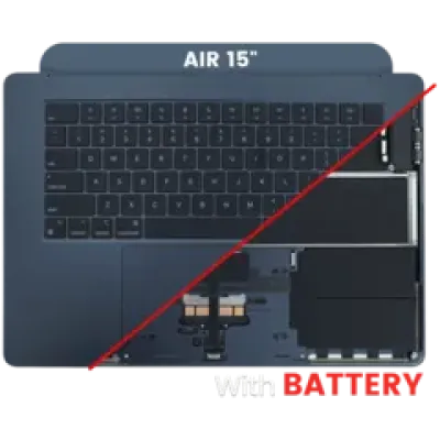 Топкейс з акумулятором і клавіатурою (ANSI US) для MacBook Air 15" A3114 (2024) (Used OEM Pull: Grade A) (Midnight)