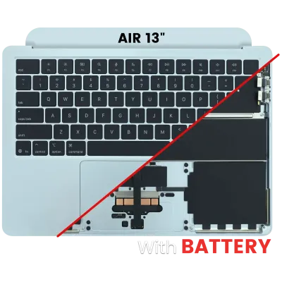 Топкейс з акумулятором і клавіатурою (ANSI US) для MacBook Air 13" A3240 (2025) (Used OEM Pull: Grade A) (Sky Blue)