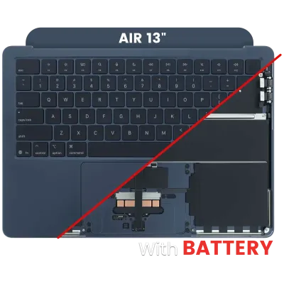 Топкейс з акумулятором і клавіатурою (ANSI US) для MacBook Air 13" A3240 (2025) (Used OEM Pull: Grade A) (Midnight)
