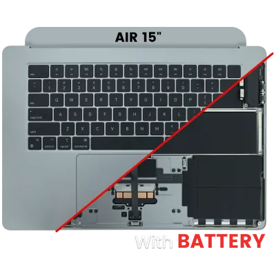 Топкейс з акумулятором і клавіатурою (ANSI US) для MacBook Air 15" A2941 (2023) (Used OEM Pull: Grade A) (Space Gray)