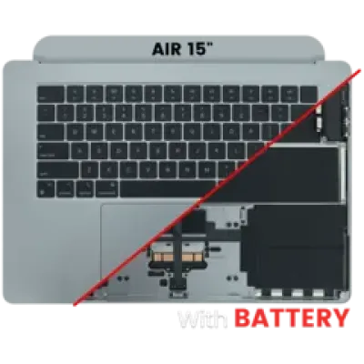 Топкейс з акумулятором і клавіатурою (ANSI US) для MacBook Air 15" A2941 (2023) (Used OEM Pull: Grade A) (Space Gray)