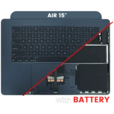 Топкейс з акумулятором і клавіатурою (ANSI US) для MacBook Air 15" A2941 (2023) (Used OEM Pull: Grade A) (Midnight)