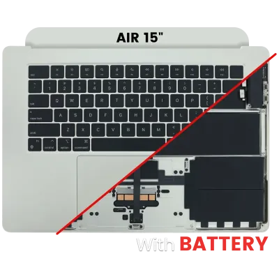 Топкейс з акумулятором і клавіатурою (ANSI US) для MacBook Air 15" A2941 (2023) (Used OEM Pull: Grade A) (Starlight)