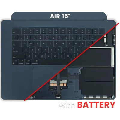 Топкейс з акумулятором і клавіатурою (ANSI US) для MacBook Air 15" A2941 (2023) (Used OEM Pull: Grade B) (Midnight)