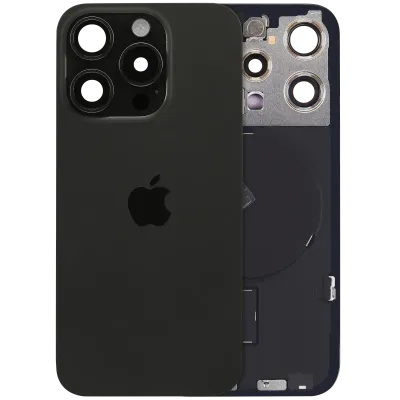 Back Glass with MagSafe Magnet & NFC & Flashlight Flex For iPhone 15 Pro (Genuine OEM) (Black Titanium)