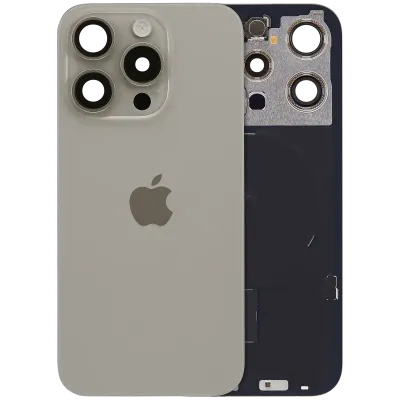 Back Glass with MagSafe Magnet & NFC & Flashlight Flex For iPhone 15 Pro (Genuine OEM) (Natural Titanium)