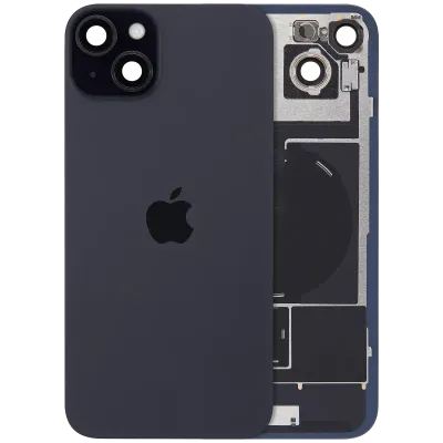 Back Glass with MagSafe Magnet & NFC & Flashlight Flex For iPhone 15 Plus (Genuine OEM) (Black)