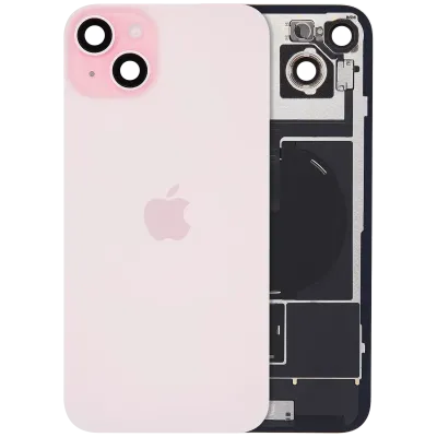 Back Glass with MagSafe Magnet & NFC & Flashlight Flex For iPhone 15 Plus (Genuine OEM) (Pink)