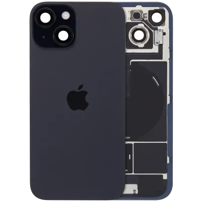 Back Glass with MagSafe Magnet & NFC & Flashlight Flex For iPhone 15 (Genuine OEM) (Black)