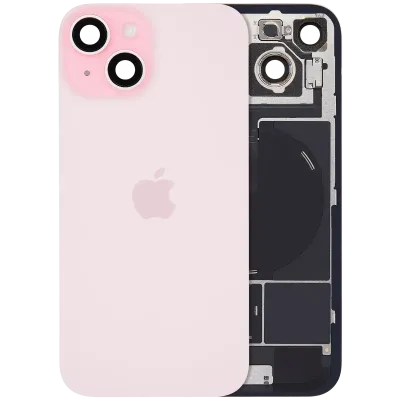 Back Glass with MagSafe Magnet & NFC & Flashlight Flex For iPhone 15 (Genuine OEM) (Pink)