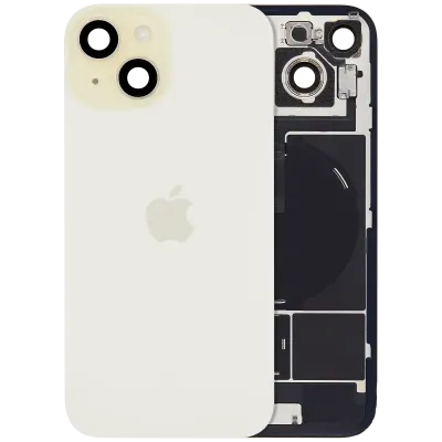 Back Glass with MagSafe Magnet & NFC & Flashlight Flex For iPhone 15 (Genuine OEM) (Yellow)