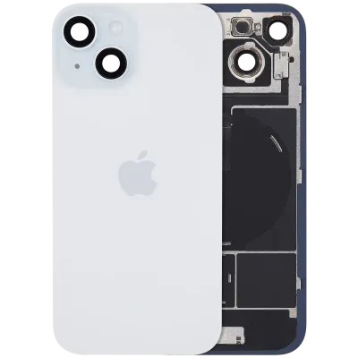 Back Glass with MagSafe Magnet & NFC & Flashlight Flex For iPhone 15 (Genuine OEM) (Blue)