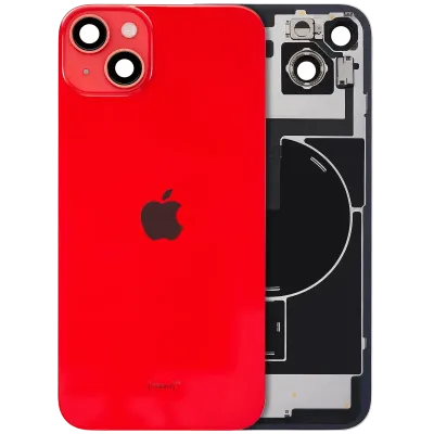 Back Glass with MagSafe Magnet & NFC & Flashlight Flex For iPhone 14 Plus (Genuine OEM) (Red)