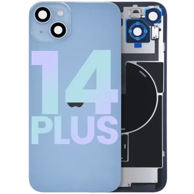 Back Glass with MagSafe Magnet & NFC & Flashlight Flex For iPhone 14 Plus (Genuine OEM) (Blue)