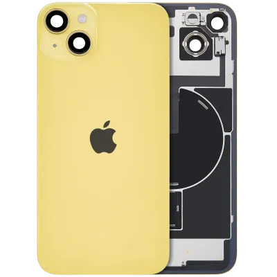 Back Glass with MagSafe Magnet & NFC & Flashlight Flex For iPhone 14 Plus (Genuine OEM) (Yellow)