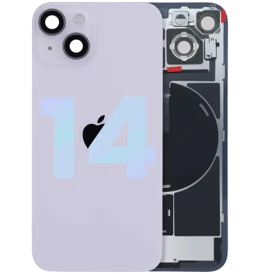 Back Glass with MagSafe Magnet & NFC & Flashlight Flex For iPhone 14 (Genuine OEM) (Purple)