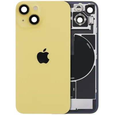 Back Glass with MagSafe Magnet & NFC & Flashlight Flex For iPhone 14 (Genuine OEM) (Yellow)