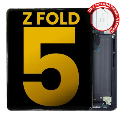 Внутрішній дисплейний модуль (OLED) з рамкою для Samsung Galaxy Z Fold 5 5G (US & International) (Refurbished) (Phantom Black)