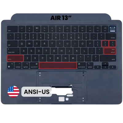 Top Case with Keyboard (ANSI US) For MacBook Air 13" A2681 (2022) (Used OEM Pull: Grade A) (Midnight)
