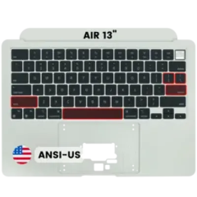 Топкейс із клавіатурою (ANSI US) для MacBook Air 13" A2681 (2022) (Used OEM Pull: Grade A) (Starlight)