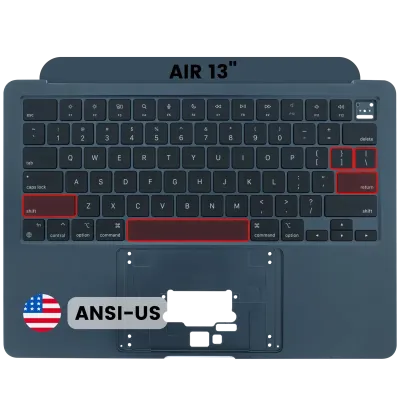 Top Case with Keyboard (ANSI US) For MacBook Air 13" A3240 (2025) (Used OEM Pull: Grade A) (Midnight)