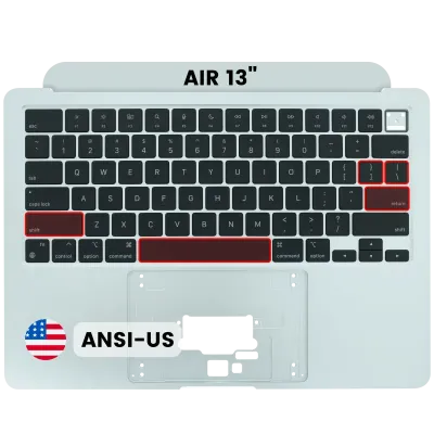 Top Case with Keyboard (ANSI US) For MacBook Air 13" A3240 (2025) (Used OEM Pull: Grade A) (Silver)