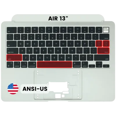 Top Case with Keyboard (ANSI US) For MacBook Air 13" A3240 (2025) (Used OEM Pull: Grade A) (Starlight)