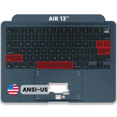 Top Case with Keyboard (ANSI US) For MacBook Air 13" A3113 (2024) (Used OEM Pull: Grade A) (Midnight)