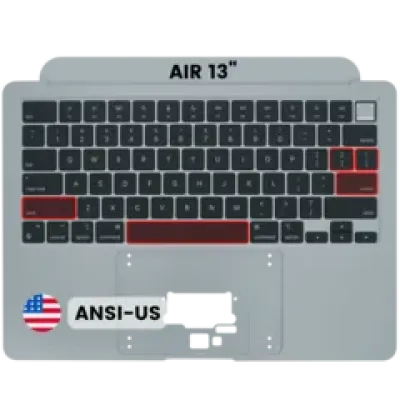 Топкейс із клавіатурою (ANSI US) для MacBook Air 13" A3113 (2024) (Used OEM Pull: Grade A) (сріблястий)