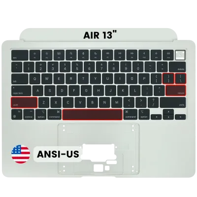 Топкейс із клавіатурою (ANSI US) для MacBook Air 13" A3113 (2024) (Used OEM Pull: Grade A) (Starlight)