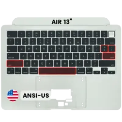 Топкейс із клавіатурою (ANSI US) для MacBook Air 13" A3113 (2024) (Used OEM Pull: Grade A) (Starlight)