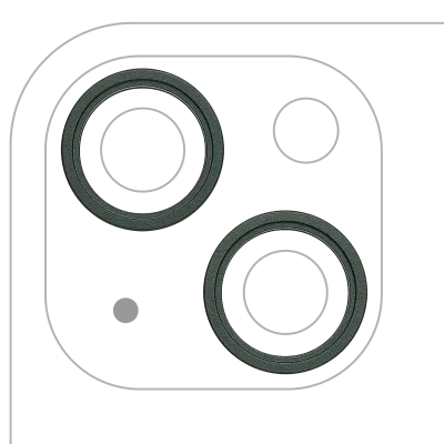 Рамка основної камери для iPhone 13 / 13 Mini (2 шт) (зелений) (10 шт)