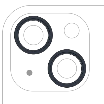 Рамка основної камери для iPhone 13 / 13 Mini (2 шт) (Midnight) (10 шт)