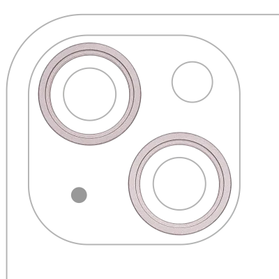 Рамка основної камери для iPhone 13 / 13 Mini (2 шт) (рожевий) (10 шт)