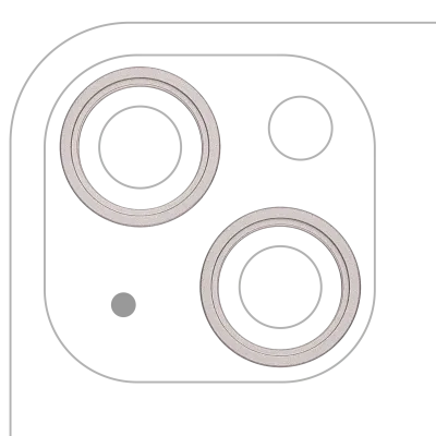 Рамка основної камери для iPhone 13 / 13 Mini (2 шт) (Starlight) (10 шт)