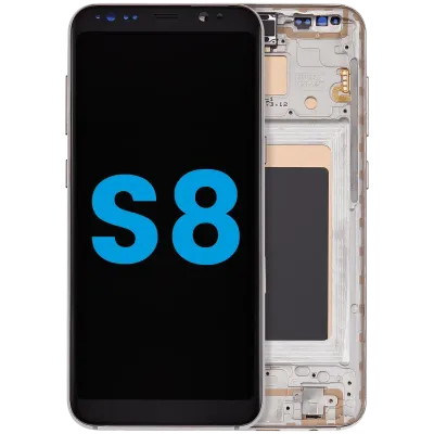 Дисплейний модуль (LCD) з рамкою для Samsung Galaxy S8 (без сенсора відбитків пальців) (Aftermarket: Incell) (Maple Gold)