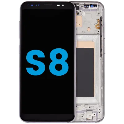 Дисплейний модуль (LCD) з рамкою для Samsung Galaxy S8 (без сенсора відбитків пальців) (Aftermarket: Incell) (Orchid Gray)