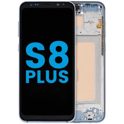 Дисплейний модуль (LCD) з рамкою для Samsung Galaxy S8 Plus (без сенсора відбитків пальців) (Aftermarket: Incell) (Coral Blue)