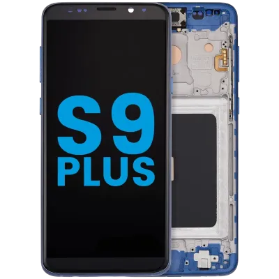 Дисплейний модуль (LCD) з рамкою для Samsung Galaxy S9 Plus (без сенсора відбитків пальців) (Aftermarket: Incell) (Coral Blue)