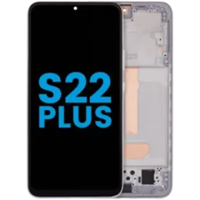 Дисплейний модуль з рамкою (без датчика відбитків) для Samsung Galaxy S22 Plus 5G (Aftermarket: Incell) (білий)