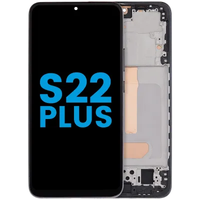 Дисплейний модуль з рамкою (без датчика відбитків) для Samsung Galaxy S22 Plus 5G (Aftermarket: Incell) (Phantom Black)