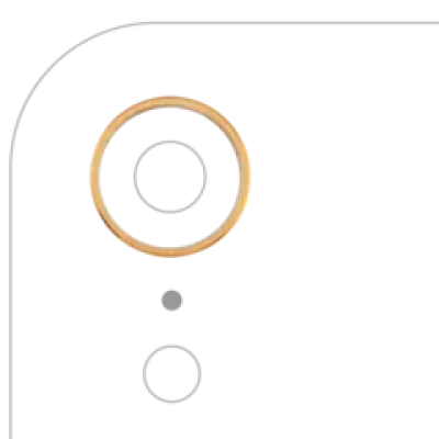 Рамка основної камери для iPhone XR (жовтий)