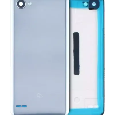 Задня кришка для LG Q6 з датчиком відбитків пальців (Genuine OEM) (Ice Platinum Silver)